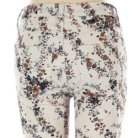 Free People Floral Print Skinny Straight Ankle Pants Size 25 - Picture 2 of 10